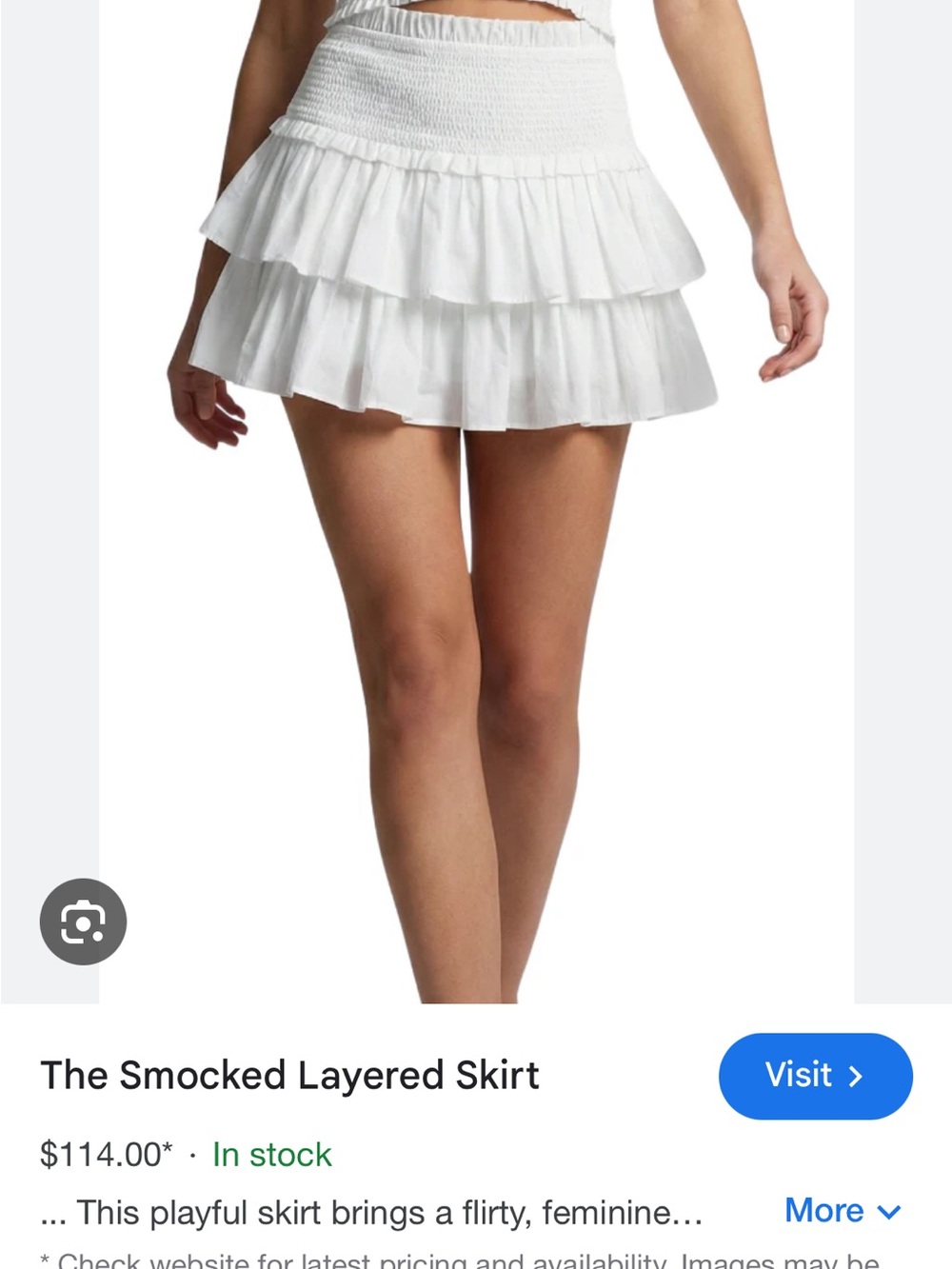 Pookie and Sebastian White Ruffled Tiered mini skirt XS
